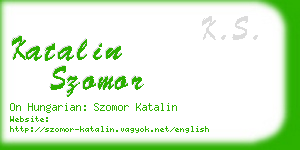 katalin szomor business card